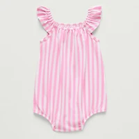 Okie Dokie Baby Girls Sleeveless Striped Romper