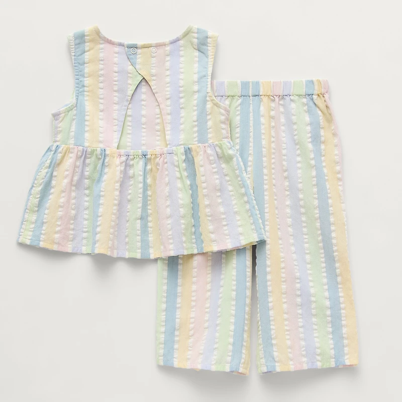 Okie Dokie Seersucker Toddler & Little Girls 2-pc. Pant Set