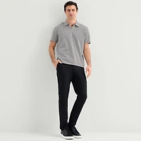 J. Ferrar Johnny Collar Mens Regular Fit Long Sleeve Polo Shirt