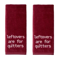 Saturday Knight Leftovers Are For Quitters 2-pc. Hand Towel