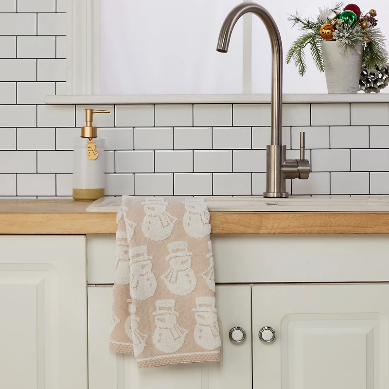 Saturday Knight Snowman 2-pc. Embellished Hand Towel