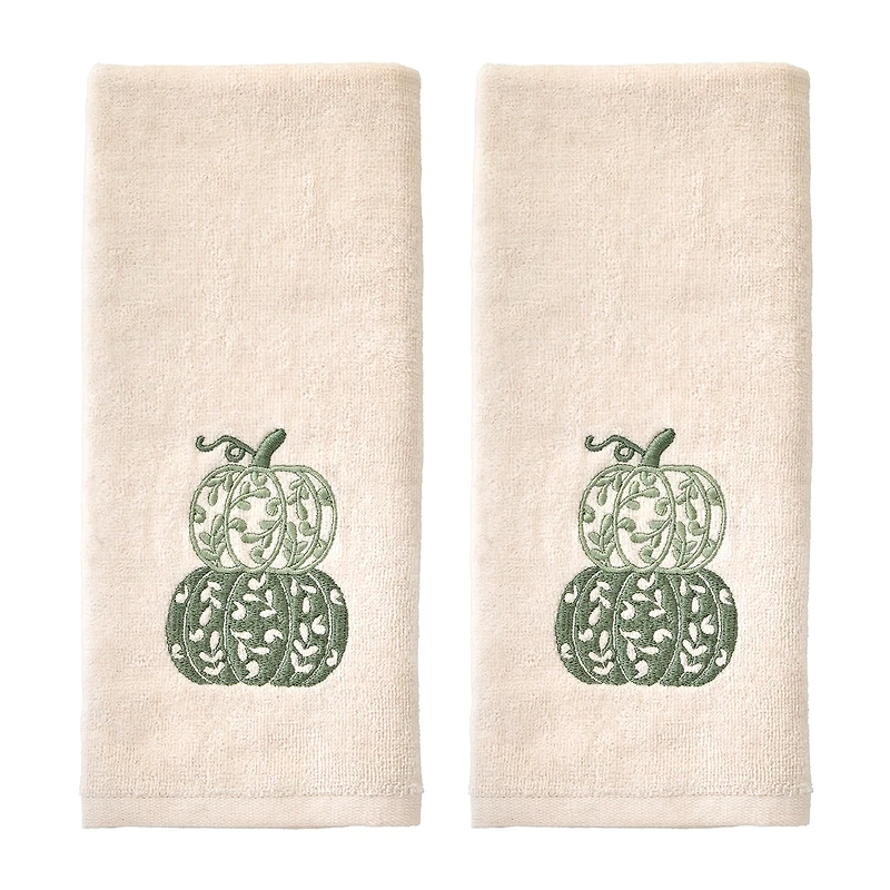 Saturday Knight Scroll Pumpkin 2-pc. Hand Towel