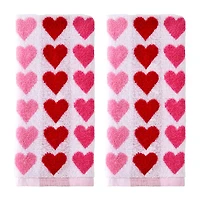 Saturday Knight Tonal Hearts 2-pc. Embellished Hand Towel