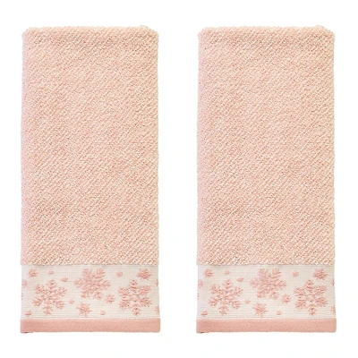 Saturday Knight Heather Snowflake 2-pc. Embellished Hand Towel