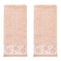 Saturday Knight Heather Snowflake 2-pc. Embellished Hand Towel