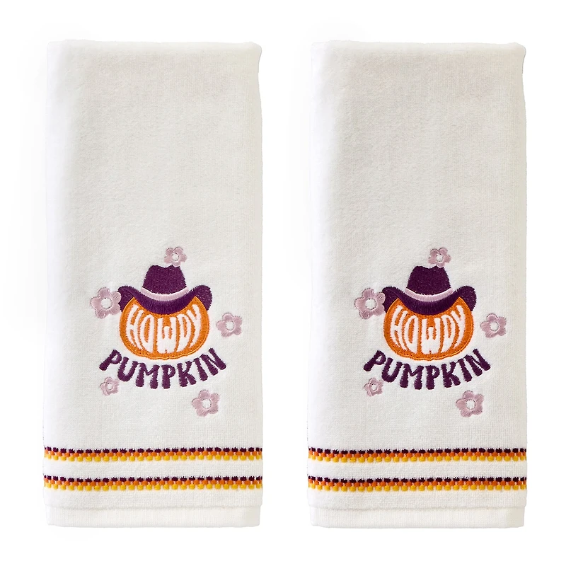 Saturday Knight Howdy Pumpkin 2-pc. Hand Towel