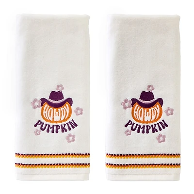 Saturday Knight Howdy Pumpkin 2-pc. Hand Towel
