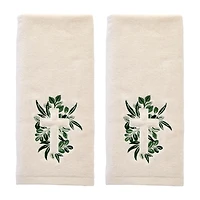 Saturday Knight Cross With Greenery Hand Towel 2-pc. Hand Towel