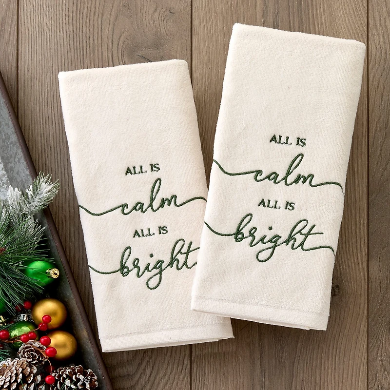 Saturday Knight All Is Calm Hand Towel 2-pc. Hand Towel