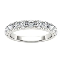 Womens 2MM 1 CT. T.W. Natural White Diamond 14K Gold Wedding Band