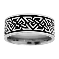 Mens 9mm Stainless Steel Celtic Knot Ring