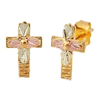 Landstroms Black Hills Gold 10K Gold & Sterling Silver Stud Earrings