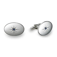 Oval Starcut Blue Stone Cufflinks