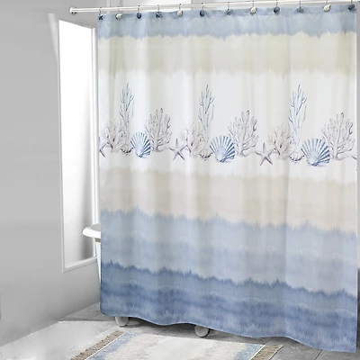 Avanti Abstract Coastal Shower Curtain