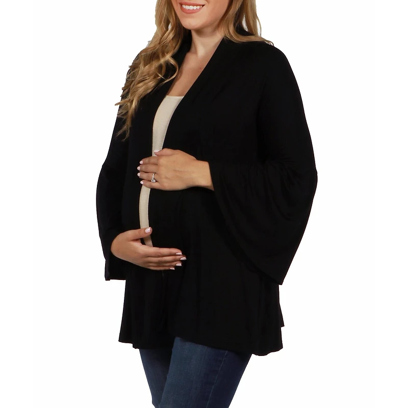 24seven Comfort Apparel Womens Maternity Midweight Soft Shell Vest