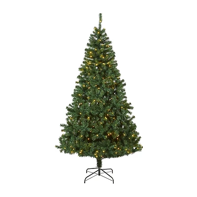 Nearly Natural 7 1/2 Foot Northern Tip Pine With 400 Clear Led Lights Pre-Lit Christmas Tree
