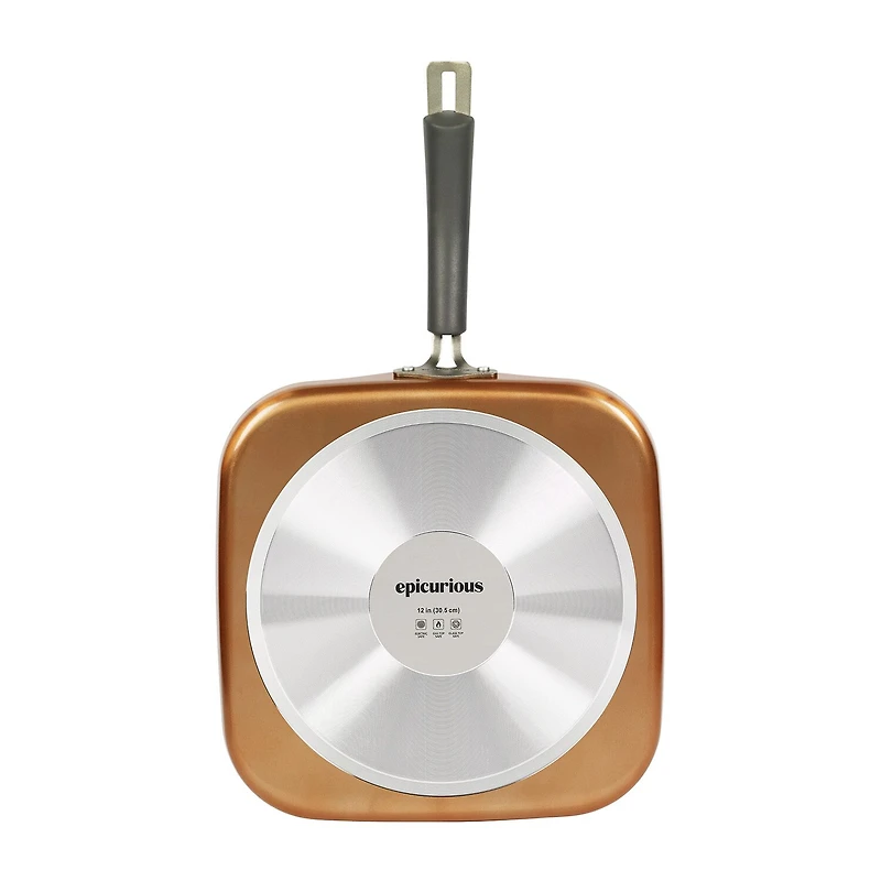 Epicurious Copper 12" Aluminum Nonstick Square Griddle