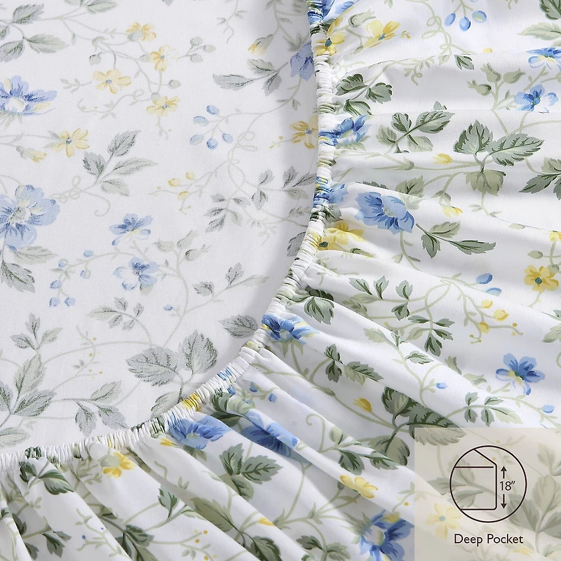 Laura Ashley Sateen Cotton 300tc Sheet Set