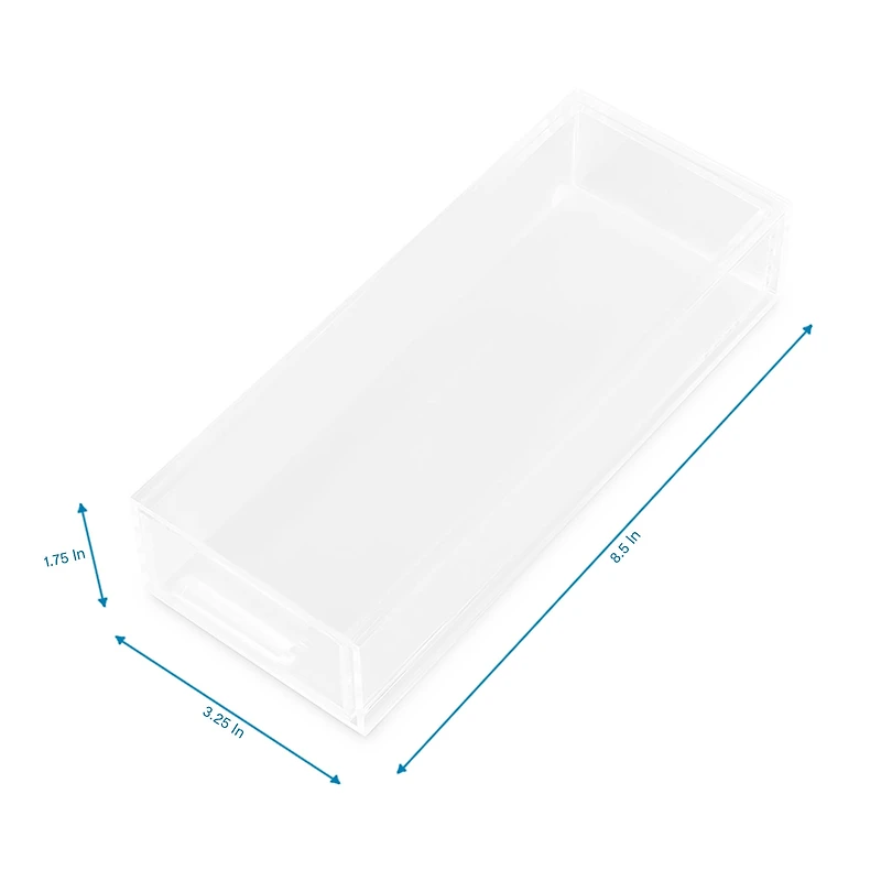 Home Expressions Small Acrylic Makeup 1-Drawer Single Compartment Drawer Storage