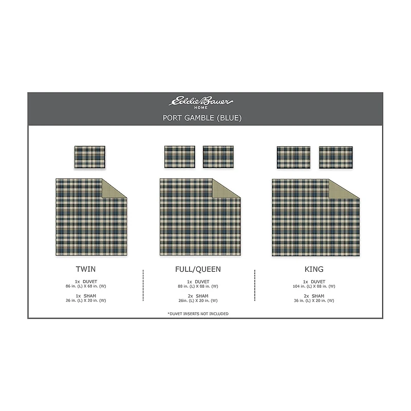 Eddie Bauer Port Gamble Duvet Cover Set