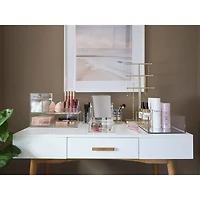 Home Expressions Small Acrylic Makeup 1-Drawer Single Compartment Drawer Storage
