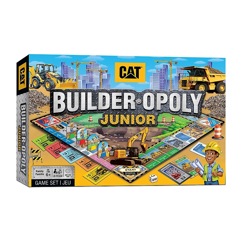 Masterpieces Puzzles Caterpillar - Builder Opoly Junior Board Game