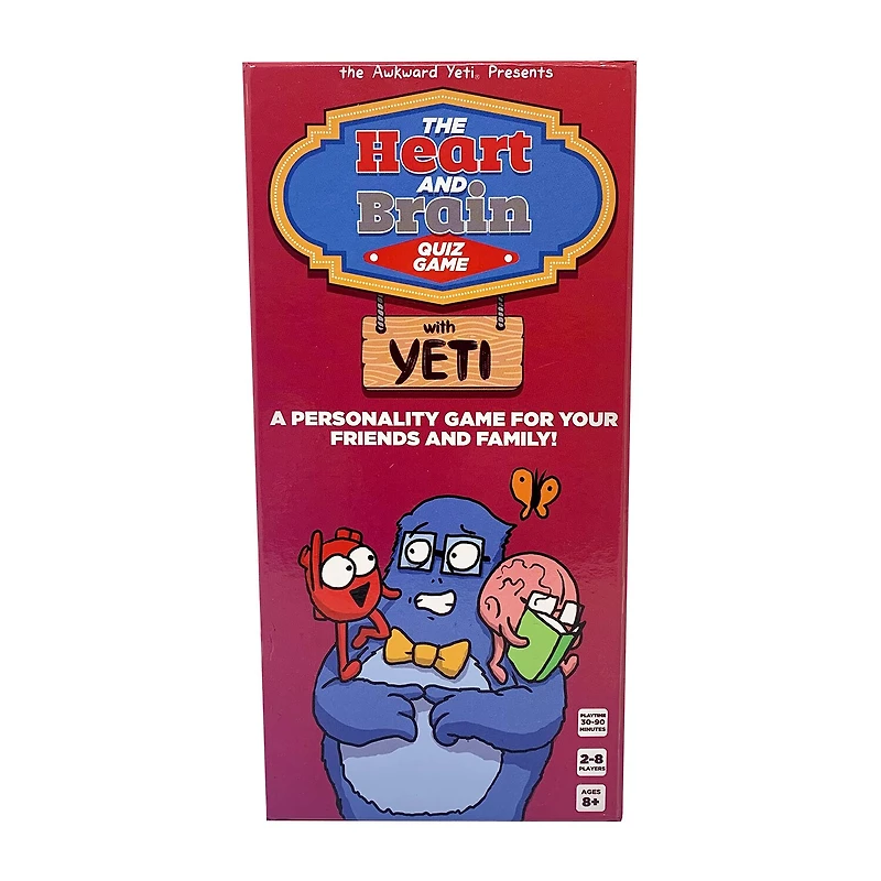 Nutt Heads The Awkward Yeti Presents: The Heart And Brain Quiz Game Card Game