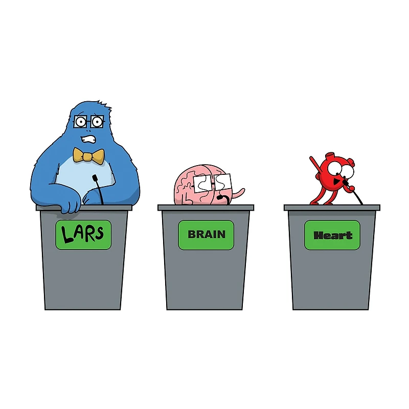 Nutt Heads The Awkward Yeti Presents: The Heart And Brain Quiz Game Card Game