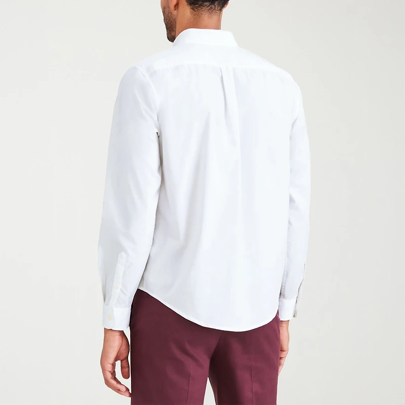 Dockers Stain Defender Mens Long Sleeve Regular Fit Button-Down Shirt
