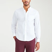 Dockers Stain Defender Mens Long Sleeve Regular Fit Button-Down Shirt