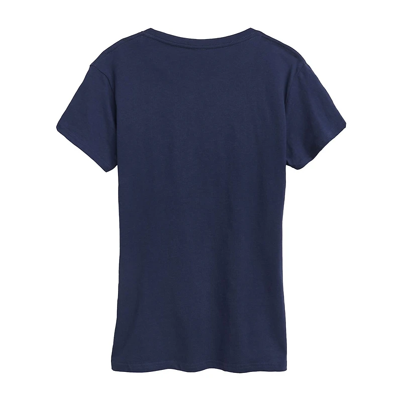 Womens Crew Neck Short Sleeve Regular Fit Care Bears Graphic T-Shirt