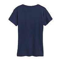 Womens Crew Neck Short Sleeve Regular Fit Care Bears Graphic T-Shirt