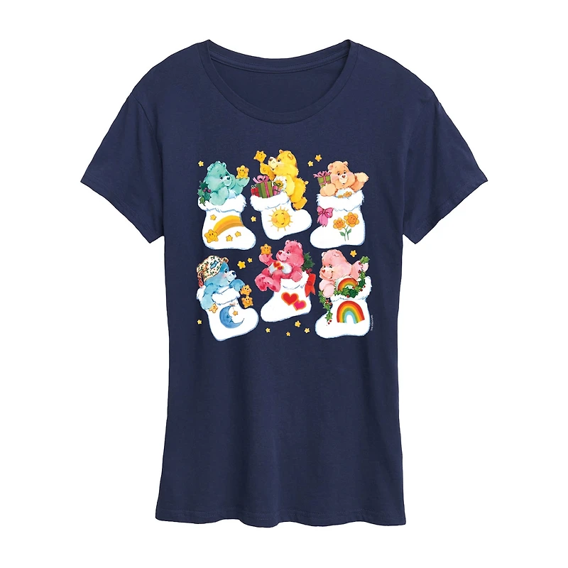 Womens Crew Neck Short Sleeve Regular Fit Care Bears Graphic T-Shirt