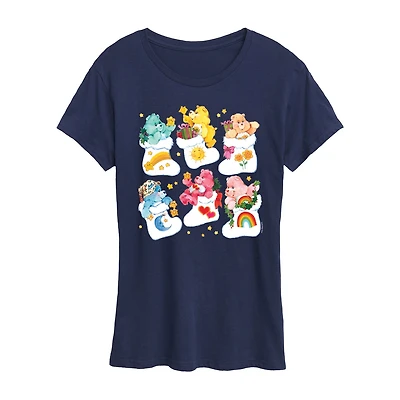 Womens Crew Neck Short Sleeve Regular Fit Care Bears Graphic T-Shirt