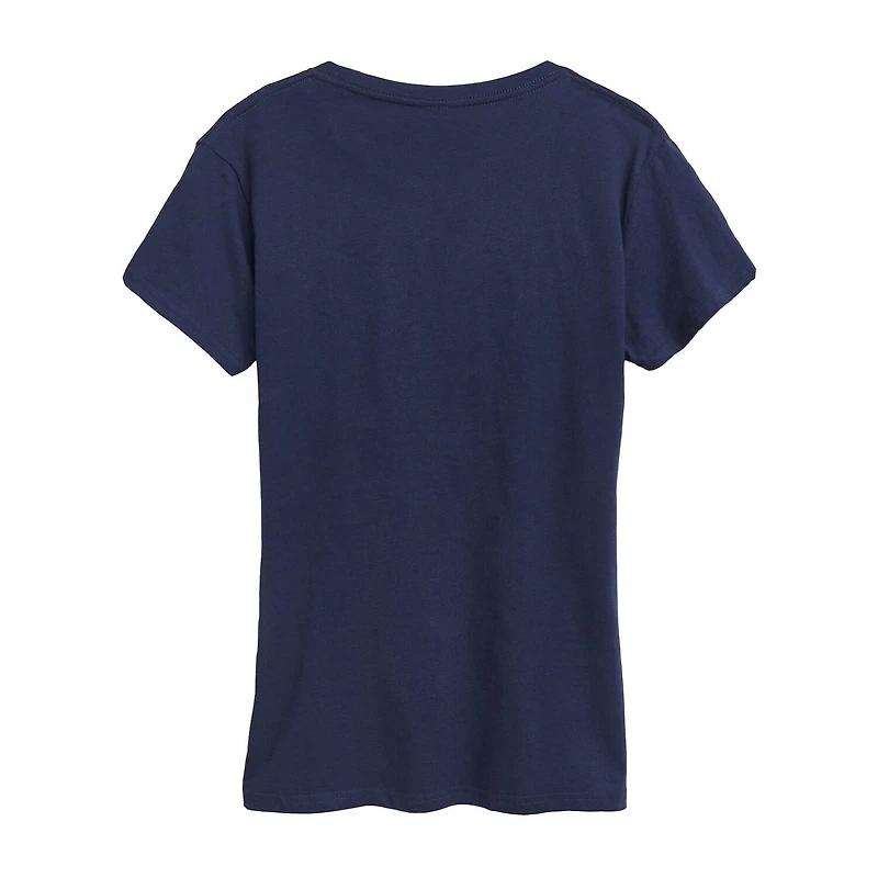 Womens Crew Neck Short Sleeve Regular Fit Care Bears Graphic T-Shirt