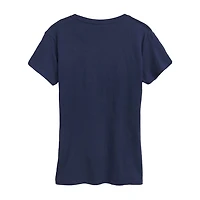 Womens Crew Neck Short Sleeve Regular Fit Care Bears Graphic T-Shirt