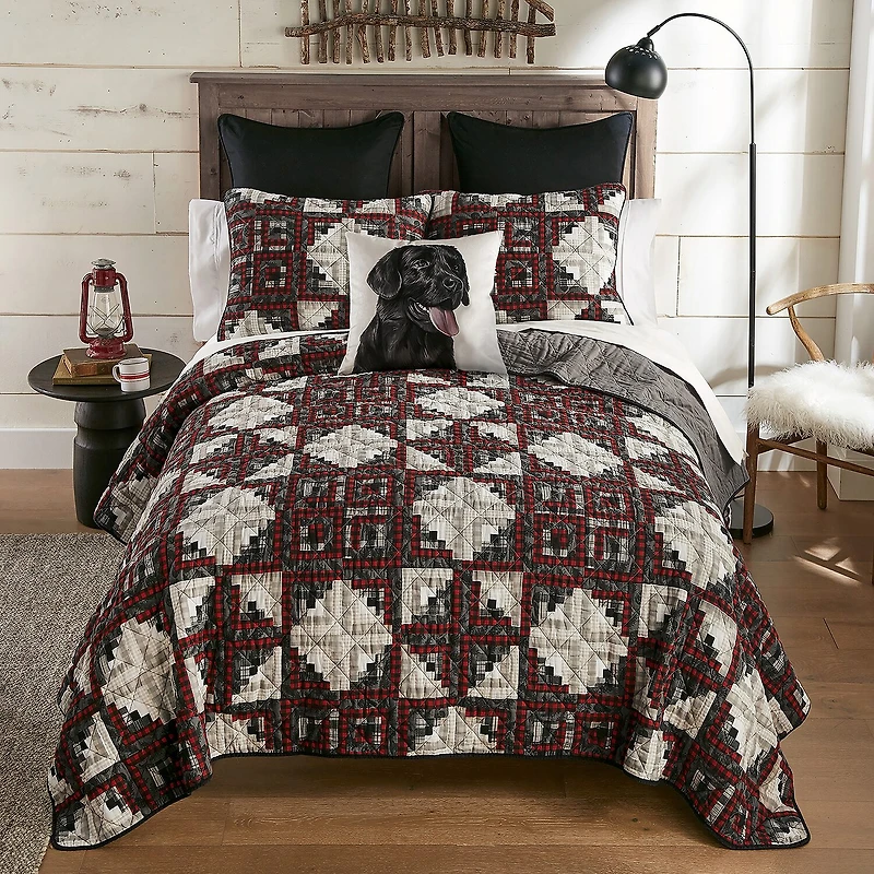 Donna Sharp Log Cabin Star Square Throw Pillow