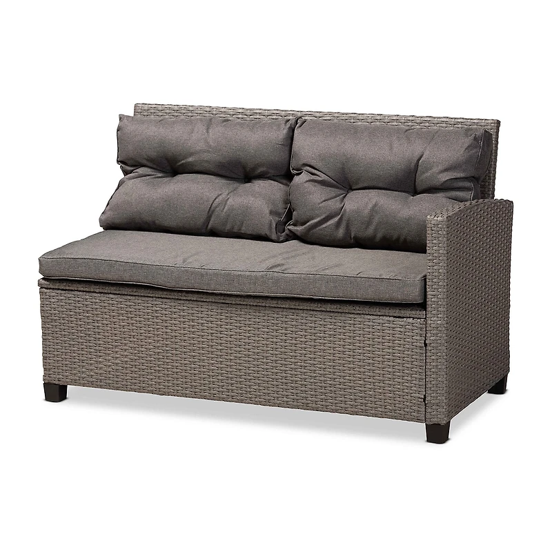 Baxton Studio Darian Rattan 4-Piece Patio Set