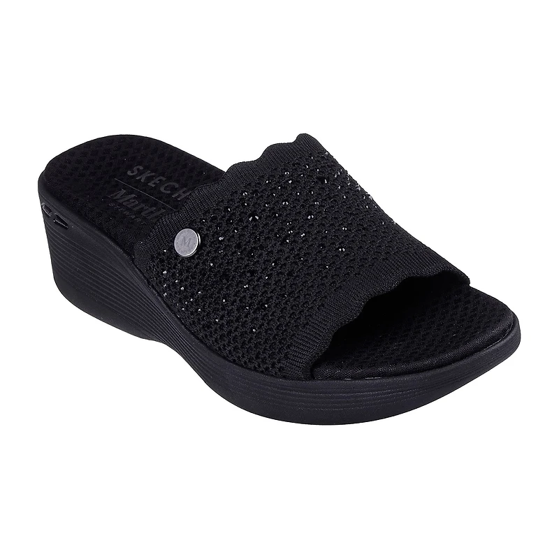 Skechers Womens Martha Stewart Pier Light Essence Slide Sandals