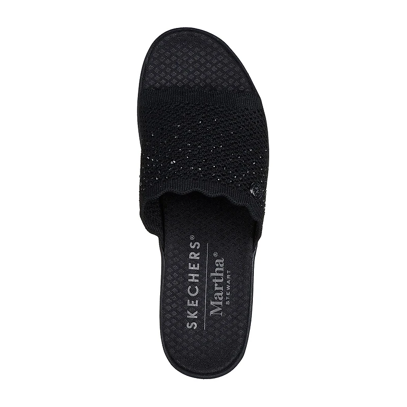 Skechers Womens Martha Stewart Pier Light Essence Slide Sandals