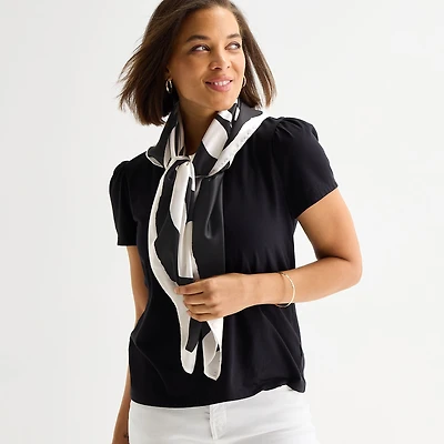 Liz Claiborne Branch Printed Leaf Square Scarf