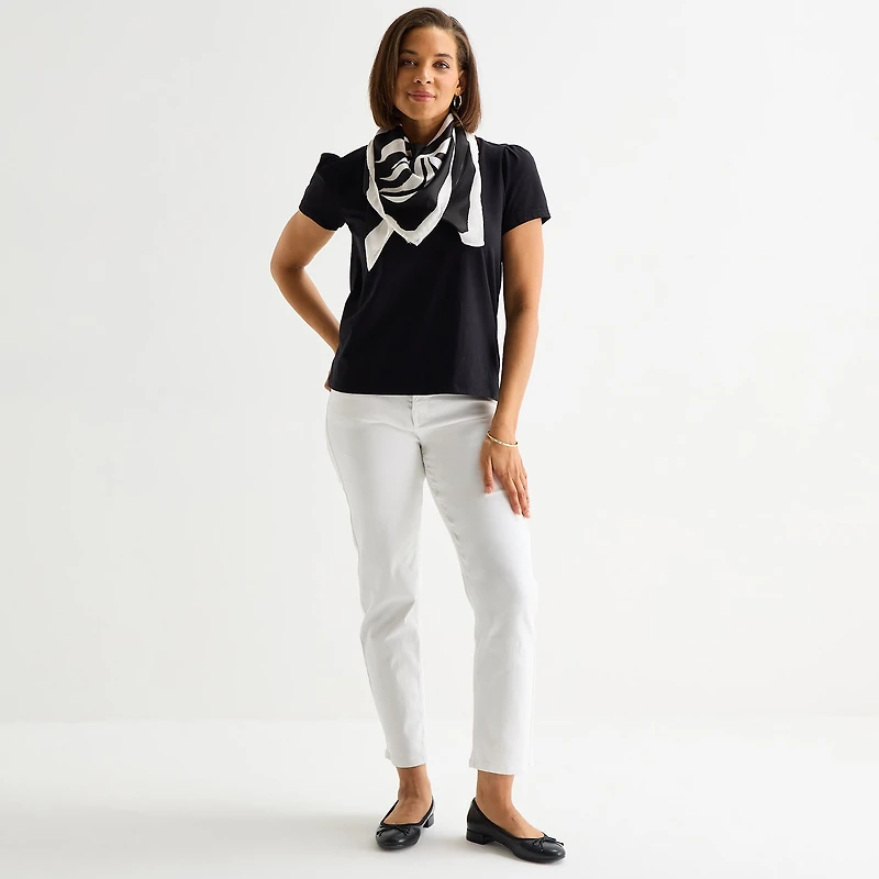 Liz Claiborne Branch Printed Leaf Square Scarf