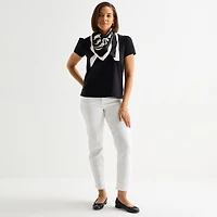 Liz Claiborne Branch Printed Leaf Square Scarf