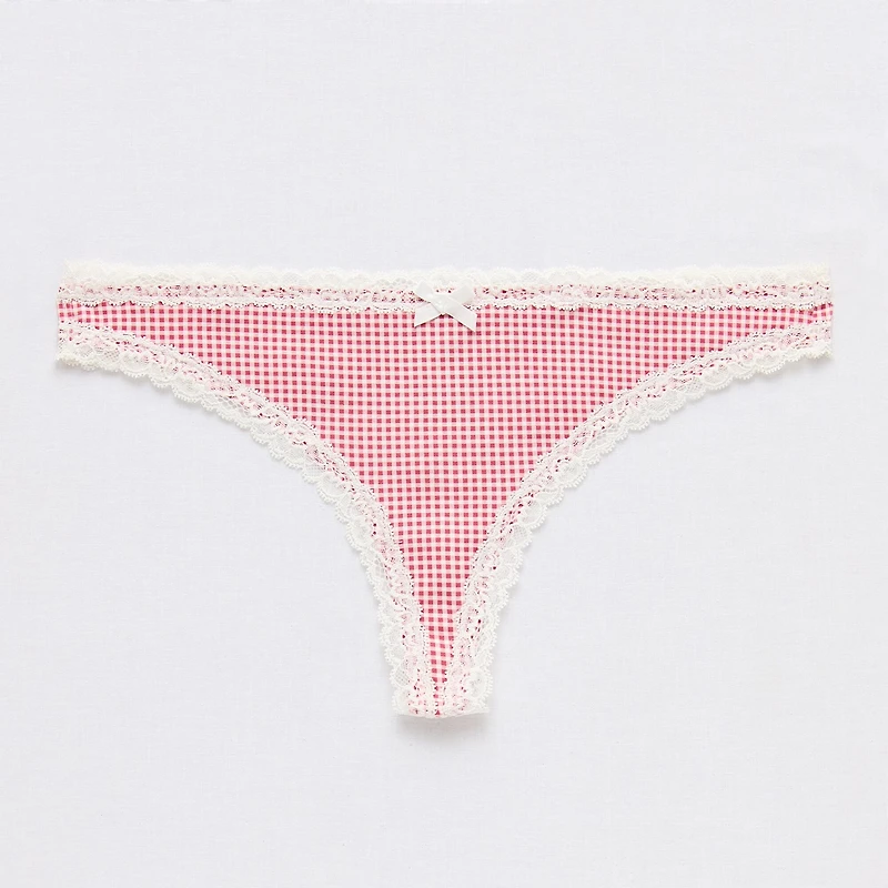 Arizona Body Cotton with Lace Thong