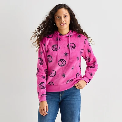 Spiderman Fleece Hoodie Womens Juniors Long Sleeve