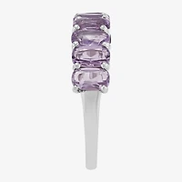 Limited Quantities! Womens 5MM Genuine Purple Amethyst Sterling Silver Band
