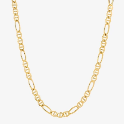 Made Italy 14K Gold 20 Inch Figaro Chain Necklace