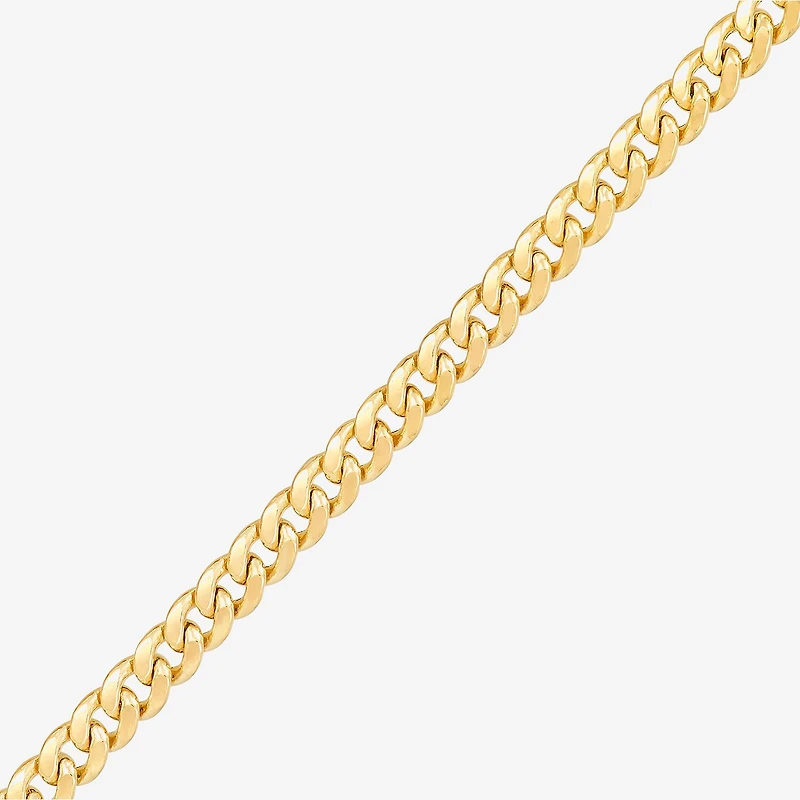 Made in Italy Womens 14K Gold 7.5 Inch Hollow Chain Bracelet