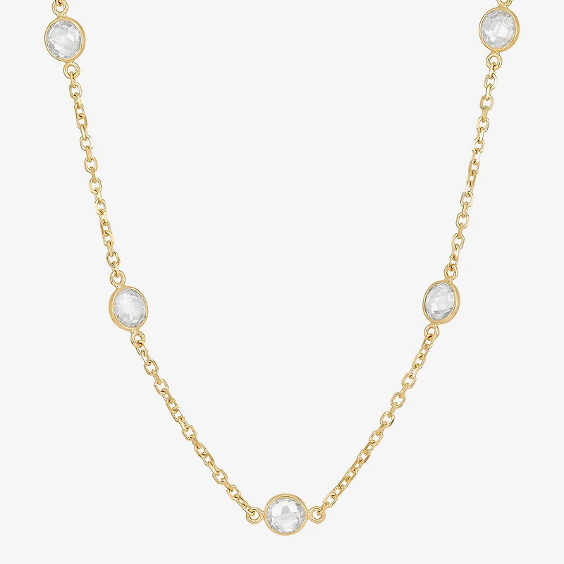 Gold Addiction Womens 10K Gold 17 Inch Link Chain Necklace