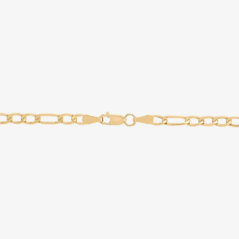 Bonded Brilliance Womens 14K Gold Bonded With Sterling Silver 18 Inch Figaro Chain Necklace